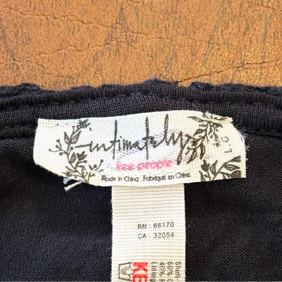 Free People Daydream Lace Slip Dress Black Open Back Womens Large - Picture 7 of 8